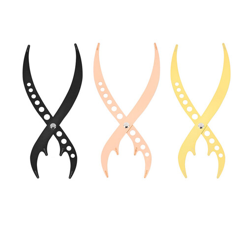 3 pezzi Righello stencil per sopracciglia, 14,5 cm, Oro rosa/Oro