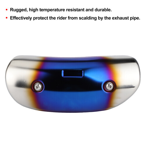 Durable Chrome Exhaust Heat Shield for Motorcycles Universal Fit 2