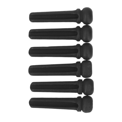 6 pezzi di perni ponte in ebano GL62A per chitarra acustica