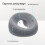 Cuscino per pancia in memory foam grigio, taglia unica 5
