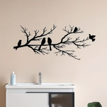 Metalen vogelsilhouet wanddecoratie