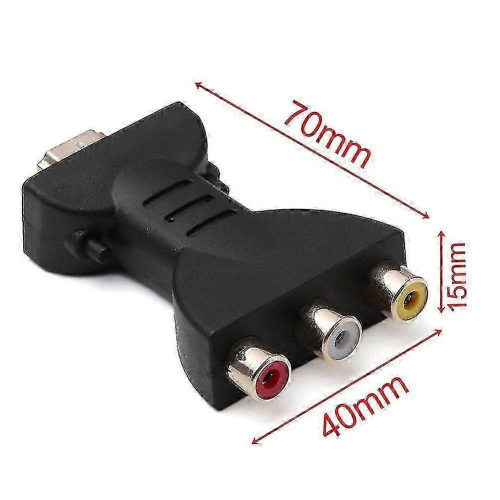 Ψηφιακός μετατροπέας HDMI σε αναλογικό 3 RCA AV συμβατός με οθόνη τηλεόρασης και οικι 2