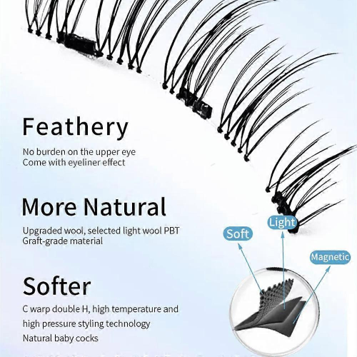 Magnetic Eyelashes with Applicator, Magnetic Eyelashes Without Eyeliner-EM01 2