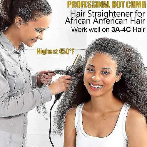Ισιωτικά μαλλιών Hot Comb, Ηλεκτρικό ισιωτικό μαλλιών για πυκνά μαλλιά Afro, Περούκ 2