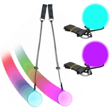 Balls, Soft Glow Poi Balls, Rainbow Fade & High Strobe Spinning Swirling Light Rave Toy Poi Ball