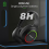 Cuffie wireless L800, cuffie da gioco pieghevoli, cuffie Bluetooth con luci LED/microfono 5