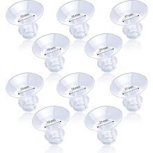 10 stuks flensinzetstukken, 13/15/17/19/21 mm siliconen borstkolf flensinzetstuk draagbare borstkolfaccessoires compatibel met Medela/spectr