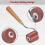 3pcs Rubber Rollers Rollers for Crafting, Ink Roller Set with Comfort Grip for Printmaking, Crafts, 4