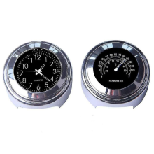stücke Motorrad Quarz Uhr Und Thermometer 7/8 zoll Wasserdichte Fahrrad Lenker Uhr Aluminium Unive-hy