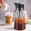 Macchina per caffè freddo, macchina per caffè freddo, brocca per tè freddo, caffettiera in vetro resistente e coperchio ermetico da 1,2 l 5