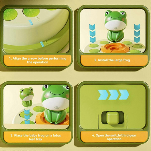 Παιδικό παιχνίδι Launch Frog Cartoon Flying Frog, Πιάσιμο Ανάπτυξης Αισθητηριακή Αλληλεπίδρα 2