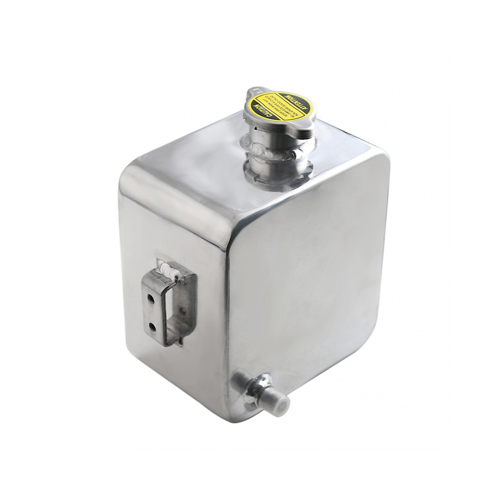 Universal 2L Aluminium Water Coolant Header Overflow Expansion Recovery Tank For Car Repair Maintenance Silver 9092950253637