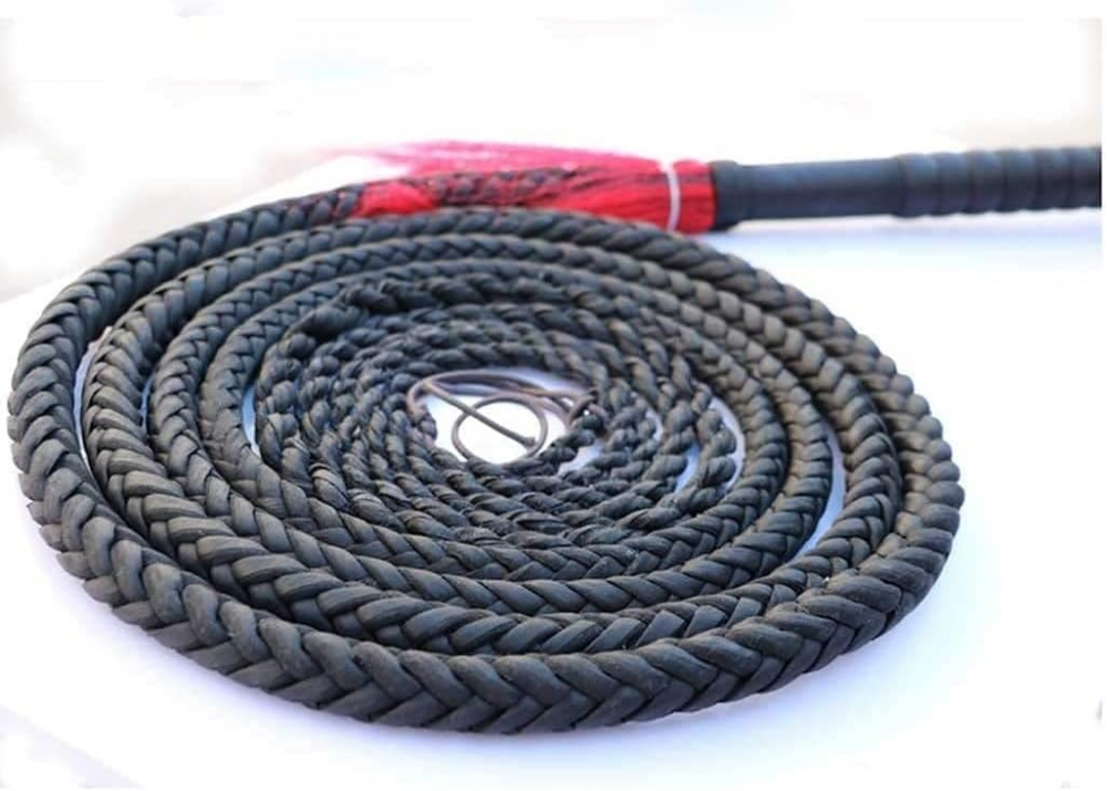Fouet Taureau (Bullwhip) En Cuir Véritable - 6 Pieds De Long (environ 1
