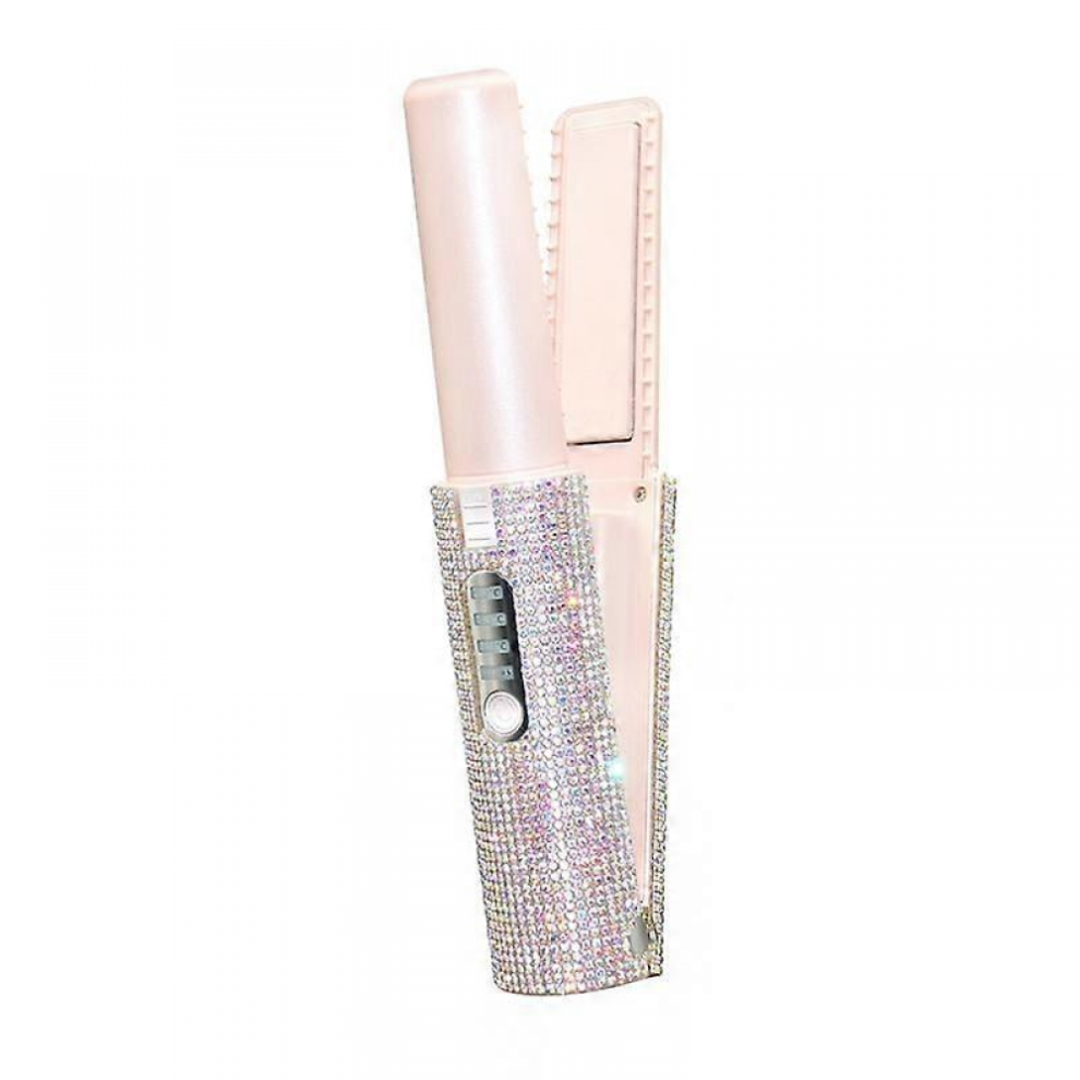 2-In-1 Electric USB Hair Straightening Brush Straightener Flat Iron Multifunctional Comb Straighten