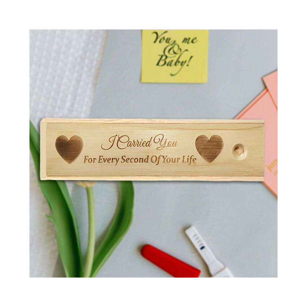 Wooden pregnancy test storage box