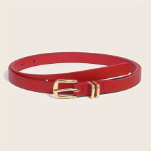 Rode dunne riem met kleine gesp voor dames, S