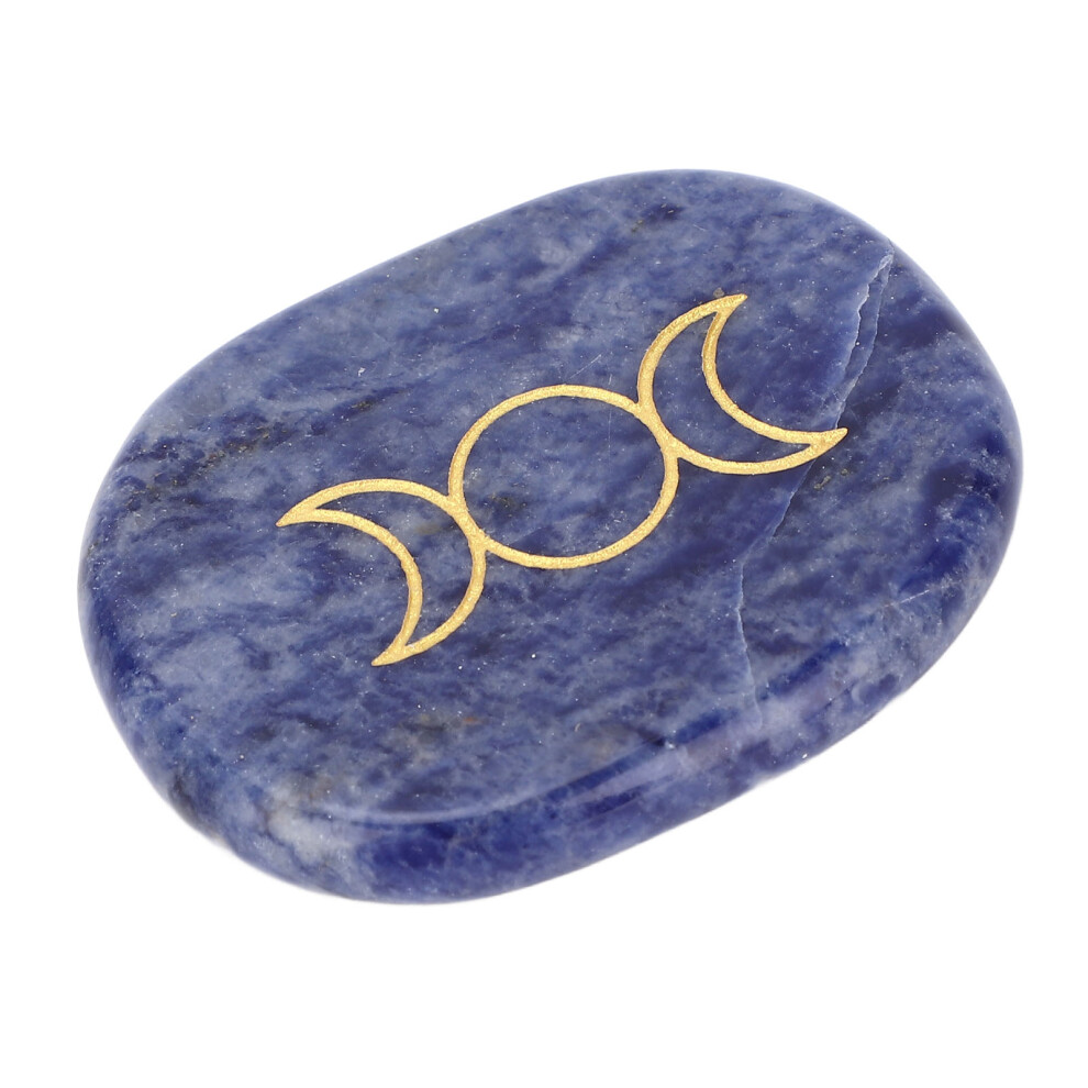 Blue Nature Jadestone Worry Stone For Stress Relief, 7.5Cm