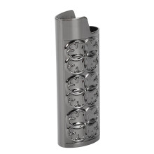 J6 funda protectora de mechero de aluminio negro vintage
