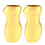 2 piezas funda para encendedor 3D humano aluminio dorado 2