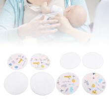 8pcs Reusable Bamboo Fiber Nursing Pads, 12cm, Floral Print