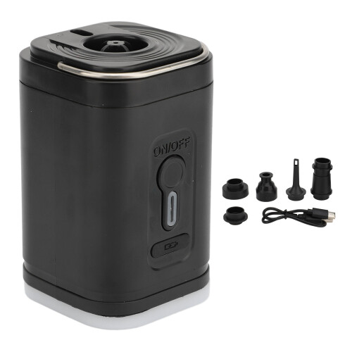 Pompe à air portable 4,6  4,6  6,9 cm, 1200 mAh, LED 1