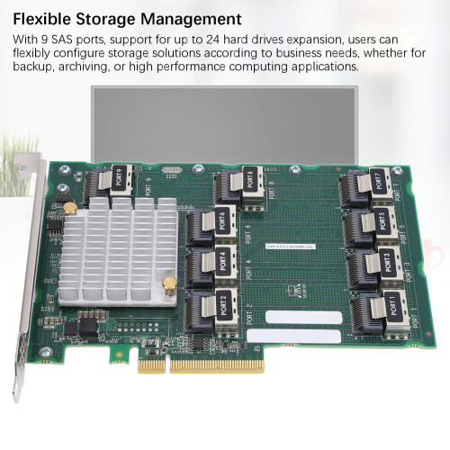 AEC 83605 24-Drive SAS RAID Expander PCIe x8 9Port 2