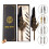 Retro Feder-Dip-Pen-Set - 8 Spitzen, Weinrot 4