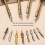 Retro Feder-Dip-Pen-Set - 8 Spitzen, Weinrot 9
