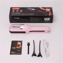 (Pink) Pink 2-in-1 Cordless Hair Split Ends Trimmer for Women - Safely Maintain Long, Lustrous Hair Storage & Home Organization