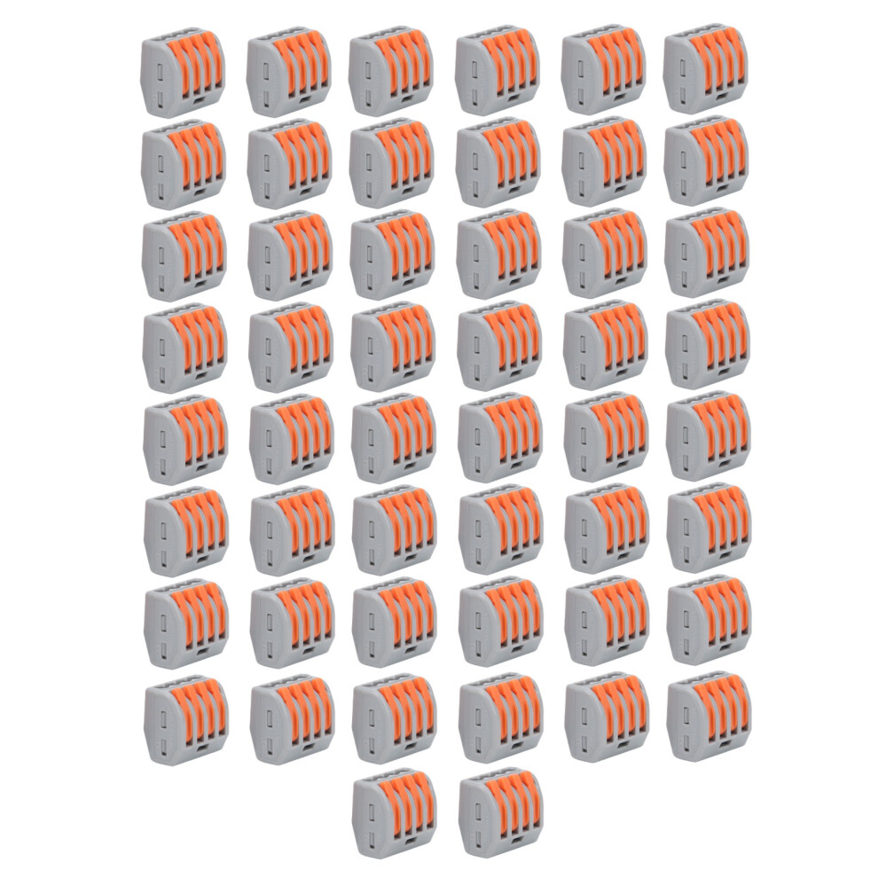 Mini Pct-214 Push Wire Connectors - 50Pcs Flame-Retardant Blocks 8001333678883