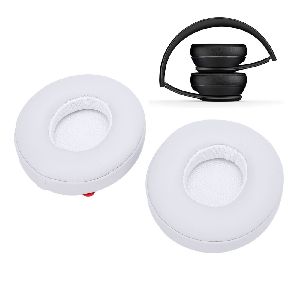 Noise Isolation Ear Pads For Headphones, Memory Foam, Protein Leather White 8291333680171