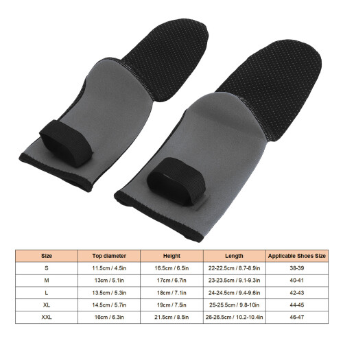 3mm Neoprene Diving Socks for Swimming, 6 Sizes, Gray 1