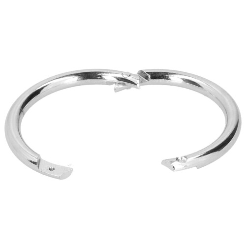 2 Stück Kohlenstoffstahl-Kuhrinder Nasenringe, Silber, 8,5 cm 2