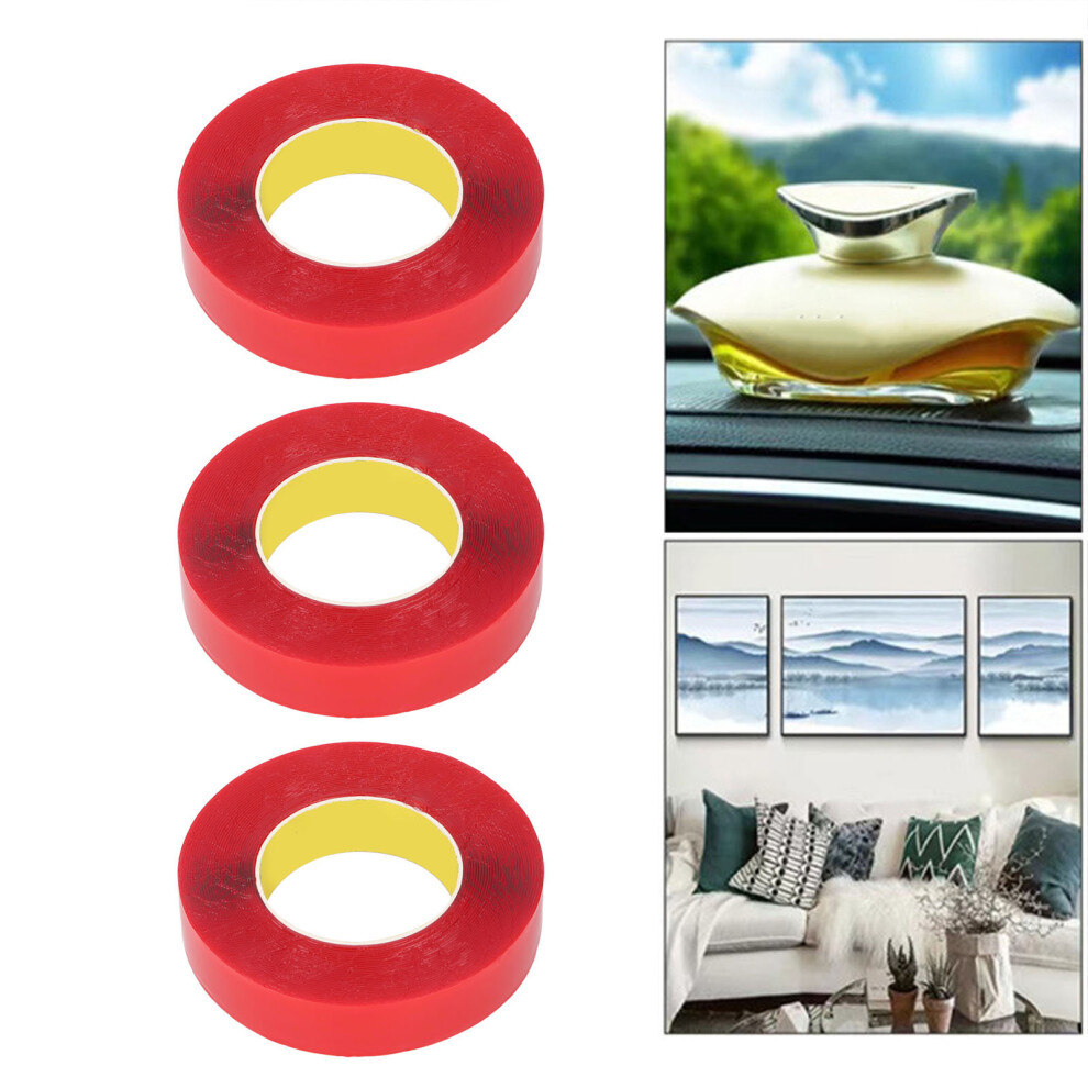 Removable Double Sided Acrylic Tape 3 Rolls Clear Heavy Duty Adhesive 6921333687017