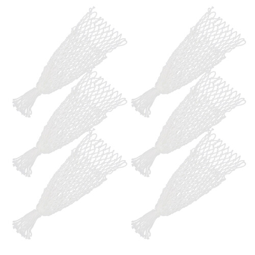 6 Pack Pool Table Net Pockets Cotton Mesh Bag in White Durable Billiards Tool 1