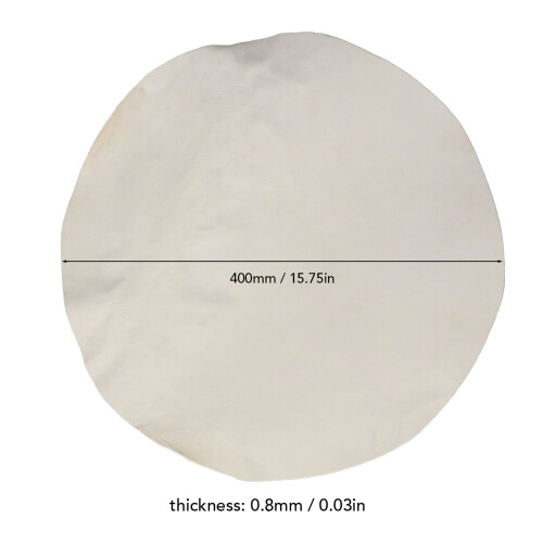 Goat Skin Drum Head 400mm Round Replacement for Bongo Drums Khaki 1