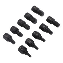 Schrauben- und Bolzenausdreher-Set, schwere Ausführung, 10-teilig, Cr-V-Stahl, von 1/8 Zoll bis 13/32 Zoll