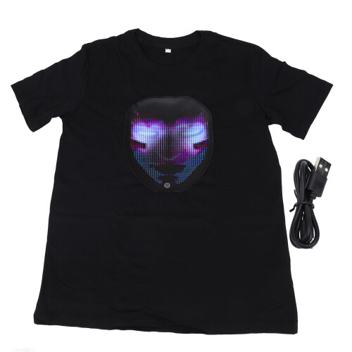 Programmable LED Lighted T Shirt for Dance Parties, XXL, Battery & App Control 2