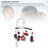 Mobile da culla con musica per neonato, peluche nero/rosso 7