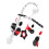 Mobile da culla con musica per neonato, peluche nero/rosso 11