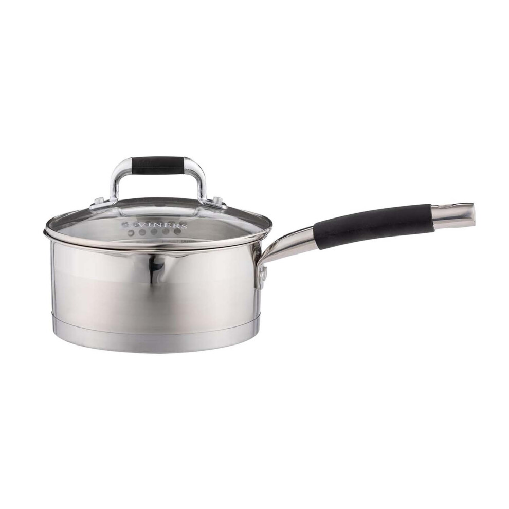 Sauce Pan Stainless Steel Tempered Glass Lid Non Stick Pot Induction Safe 18cm-image-OPC-PJCGFGT-NEW