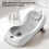 Baby Bath Support with Thermometer, 52x27cm, Grey, Portable 6