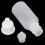 Dropper bottles 5ml pack of 50 - squeezable with lids/plugs white 9