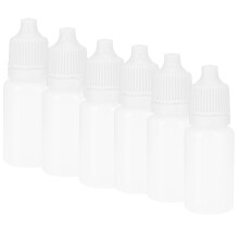 Dropper bottles 5ml pack of 50 - squeezable with lids/plugs white