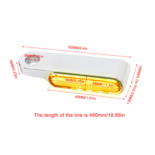 1 coppia indicatori LED da 12V ambra DRL bianco argento 1