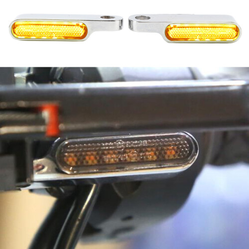 1 coppia indicatori LED da 12V ambra DRL bianco argento