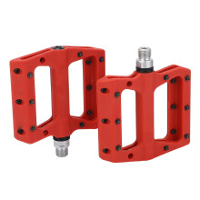 2 pièces pédales de vélo en nylon rouge, antidérapant des deux côtés
