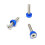 8 Stück M3 Servo-Abstandscheiben blau 3mmID 6.4mmOD 6