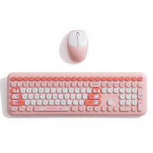 Mofii Wireless Keyboard & Mouse Set, 110-Key, Pink/Blue/Green/Purple