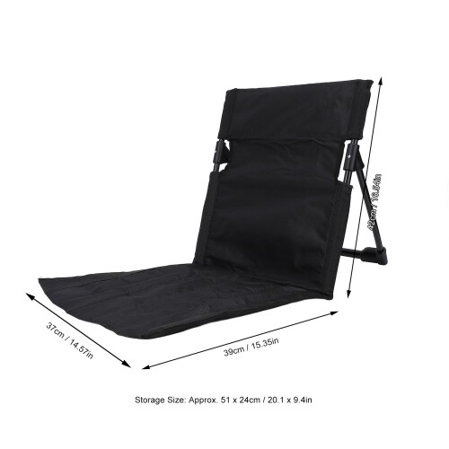 Chaise Lazy 1 place, 37  39  42 cm noir 1